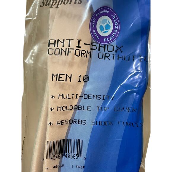 APEX Men's 10 Classic Supports Anti Shox Conform Orthotics Shoe‎ Inserts NWT - Picture 2 of 5